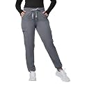 Kitmaz Women's Scrub Pants, Mid Rise Stretch Jogger Style