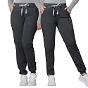 Kitmaz Women's Scrub Pants, Mid Rise Stretch Jogger Style