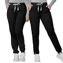 Kitmaz Women's Scrub Pants, Mid Rise Stretch Jogger Style