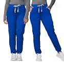 Kitmaz Women's Scrub Pants, Mid Rise Stretch Jogger Style