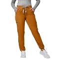 Kitmaz Women's Scrub Pants, Mid Rise Stretch Jogger Style