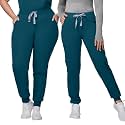 Kitmaz Women's Scrub Pants, Mid Rise Stretch Jogger Style