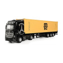 kitmeer Diecast Truck Transport Container Vehicle with Light Pull Back