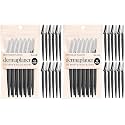 Kitsch Dermaplane Razor for Women Face–Razors for Women &amp; Men, Eye Brow Razors &amp; Face Shaver – Exfoliating Facial Razor &amp; Dermaplaner as Skin Care Tool, Smoother Skin-Black,12 Count(Pack of 2)