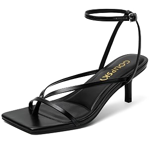 Kitten Heels for Women Round Open Toe