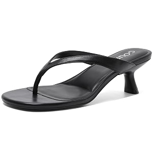 Kitten Heels for Women Round Open Toe