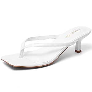 Kitten Heels for Women Square Toe Sandals