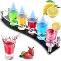 KITWELL Present 1 Shot Glass Tray with 6 Shot Glass Set