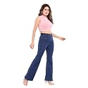 KIVI Womens Boot Cut Cotton Trousers 