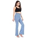 KIVI Womens Boot Cut Cotton Trousers 