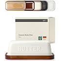 KIVY Ceramic butter dish with airtight lid that keeps butter soft - Acacia