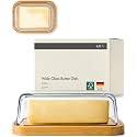 KIVY Large Butter Dish with Lid - Fits 2 Butter Sticks and Wider Sizes