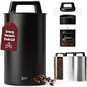 KIVY Vacuum Coffee Canister - Push Lid Preserves Coffee Aroma &amp; Oil