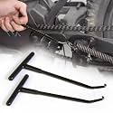 KiWAV Exhaust Spring Hook Puller Tool, Steel T-Handle, 6 in, Black, 2 Pc