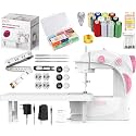 Electric Sewing Machine With Table Set, Mini Silai Machine For Home Tailoring, Stitching Machine With Foot Pedal, Adapter And Fully Loaded Sewing Kit