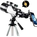 Practical Telescope Telescope for Children Adult Astronomy Beginners, Refractor Telescope for Astronomy, Portable Travel Telescope with Tripod, Focal Length 700 Mm