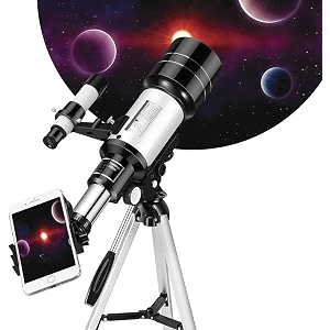 telescope for kidsamp beginners 70mm aperture 300mm astronomical refractor telescope tripodamp finder scope- portable travel telescope with smartphone adaptertelescope refractors