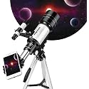Telescope for Kids& Beginners, 70mm Aperture 300mm Astronomical Refractor Telescope, Tripod& Finder Scope- Portable Travel Telescope with Smartphone Adapter,Telescope Refractors