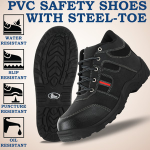 kizashi steel toe synthetic leather safety shoe black s1 size 11