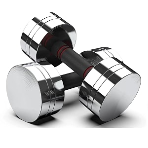 kizlo alloy steel dumbbell set with foam grip handle  home gym free weight for strength training muscle building amp full body workout pair of fixed weight silver 25kg x 2