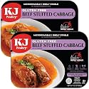 KJ Poultry Kosher for Passover Gluten Free Meals, Beef Stuffed Cabbage Rolls in Gravy (2 Pack) Prepared Entree Fully Cooked, Shelf Stable Microwave Dinner, Travel Military Camping