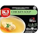 KJ Poultry Kosher Ready Meals - Matza Ball Chicken Soup &amp; Vegetables, CHOMETZ NOT for PASSOVER, MRE Meat Meals Ready to Eat, Shabbos Food, Halal, (1 Pack) Cooked Entree, Shelf Stable Microwave Dinner