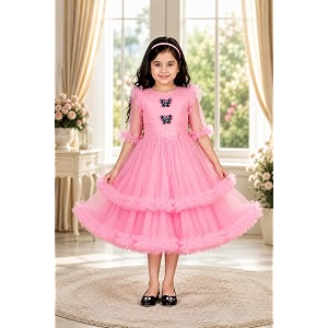 KJD Girls Below Knee Party Dress