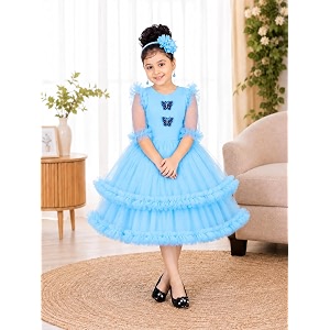 KJD Girls Below Knee Party Dress
