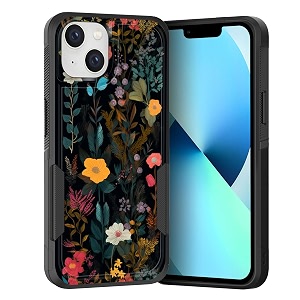 for iphone 15 casedual layer hybrid heavy duty rugged shockproof hard pc soft silicone protective case for iphone 15 61 inch 2023beautiful floral