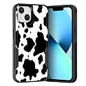 for iPhone 15 Case,Dual Layer Hybrid Heavy Duty Rugged Shockproof Hard PC +Soft Silicone Protective Case for iPhone 15 6.1 inch 2023,Cow Print