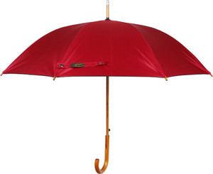 kk 50 inches auto wood star umbrella maroon