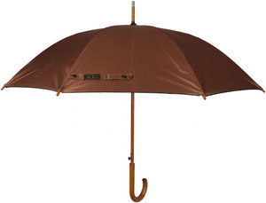 kk 50 inches auto wood star umbrella brown