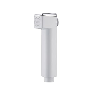 kkd abs health faucet gun chrome finish bathroomtoilet hand spray jet without tube and hook faucet only 1 pc flow control white hf 1pc