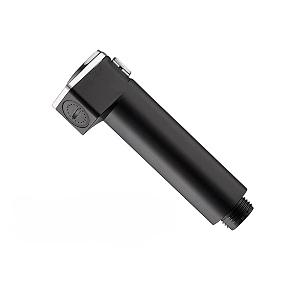 kkd abs health faucet gun chrome finish bathroomtoilet hand spray jet without tube and hook faucet only 1 pc flow control black hf 1pc