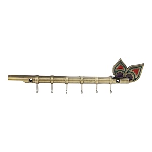 kkd stainless steel glossy 4-pin cloth hanger wall door hooks rail for hanging clothes towel hook - pronged hook rail bansuri antique
