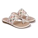 KKF Women Fancy Kolhapuri Flat Chappal Sandals