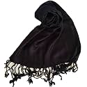 Kkrish Women Neck Scarf Plain Soft Stole With Fringe's, Hijab Wrap Dupata