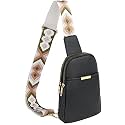KKXIU Small Sling Bag for Women Crossbody Trendy Fanny Packs Vegan Leather Mini Cell Phone Teenage Purse, Black, Small, Casual