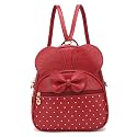Girls Bowknot Mini Backpack Mouse Ear Polka Dot Convertible Shoulder Purse