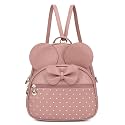 Girls Bowknot Mini Backpack Mouse Ear Polka Dot Convertible Shoulder Purse