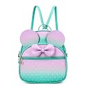 Girls Bowknot Mini Backpack Mouse Ear Polka Dot Convertible Shoulder Purse
