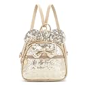 Girls Bowknot Mini Backpack Mouse Ear Polka Dot Convertible Shoulder Purse