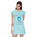 Klamotten Women's Cotton Nightdress (S_10GS_Blue_X-Large)