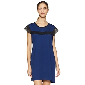 Klamotten Mid Length Cotton Women Sleepshirt Nightdress