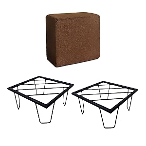 klassic square pro metal plant standpot stand  plant stand for balcony  pot stand for indoor plants  planter stand black pack of 2