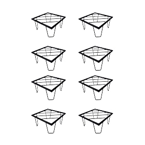klassic square pro metal plant stand for balcony and indoor plants  planter pot stand black pack of 8