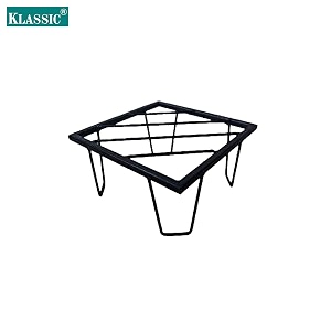 klassic square pro metal plant standpot stand  plant stand for balcony  pot stand for indoor plants  planter stand black pack of 4