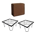 Klassic Square Pro Metal Plant Stand/Pot Stand | Plant Stand for Balcony | Pot Stand for Indoor Plants | Planter Stand (Black, Pack of 2)