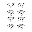 Klassic Square Pro Metal Plant Stand for Balcony and Indoor Plants | Planter Pot Stand (Black, Pack of 8)