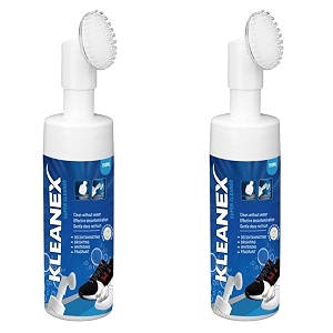 150ml sneaker cleaner  sports shoe cleaner for premium shoes all types of shoes  sneaker cleaning foaming solution  white shoe cleaning foam without wash with attached brush pack of 2